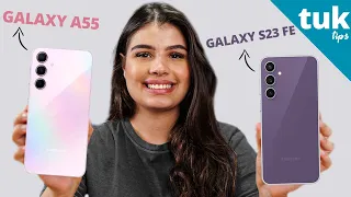 Galaxy A55 vs Galaxy S23 FE Qual é o melhor para comprar em 2024?