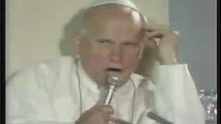 Papież Jan Paweł II śpiewa "Góralu czy ci nie żal" z Japończykami!