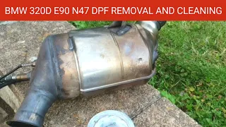 BMW 320D E90 N47 DPF Removed and Jet Washed. How to Remove and Clean the DPF on BMW 320D, E90, N47.