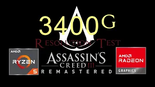 Assassin's Creed III Remastered | Ryzen 5 3400G Vega 11 2x8 (2666MHz) 16GB RAM