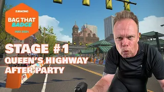 Zwift - ZRacing - Bag That a Badge - Stage 1: Queen's Highway Afterparty