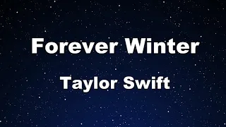 Karaoke♬ Forever Winter (Taylor's Version) (From The Vault)  - Taylor Swift 【No Guide Melody】