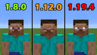 minecraft in 1.8.0 vs 1.12.2 vs 1.19.4