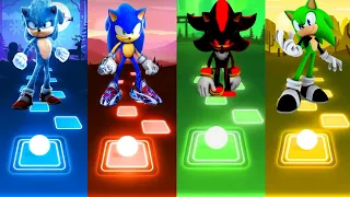 Sonic The Hedgehog Vs Sonic Prime Vs Shadow Exe Vs Sonic Green Tiles Hop