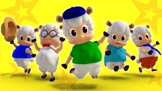 five little sheep jumping on the bed | nursery rhymes | kids songs | 3d rhymes by Farmees