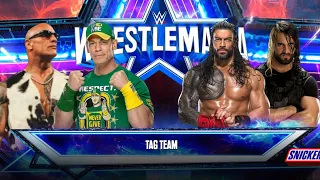 The Rock & John Cena Vs Roman Reigns & Seth Rollins | Tag Team | WWE2K23