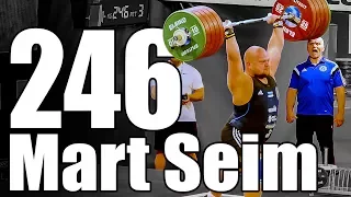Mart Seim (149kg Estonia) 246kg Clean and Jerk - 2017 European Championship