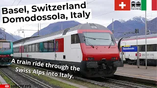 Basel SBB, Switzerland - Domodossola, Italy. Railway station & train review and views on the route