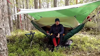 Как не замерзнуть во время ночевки в гамаке