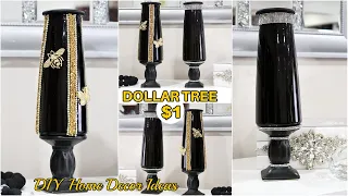 DOLLAR TREE GLAM DIY | AFFORDABLE DIY BLING CANDLE HOLDERS*EASY DIY HOME DECOR CRAFTS FT BEEBEECRAFT