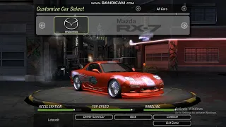 NFSU2 | Dominic Toretto's Mazda RX-7 from The Fast and The Furious | Tuning and Test Run