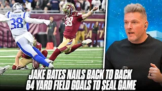 Jake Bates Smokes BACK TO BACK 64 Yard Field Goals, Instantly Gets NFL Offers | Pat McAfee Show