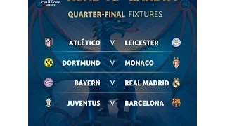 Predictions for Champions League Quarter Finals 2017