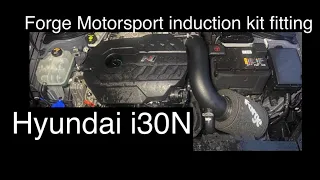 Hyundai i30N Forge Motorsport induction kit fitting