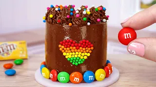 Chocolate Cake 🎂 Miniature Chocolate Cake Decorating With M&M Candy 🍫 Miniature Ideas by Mini Cake