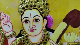 BIG SIZE TANJORE PAINTING PART 22 || Colours palette || Srinivasa kalyanam || 6T4 Arts