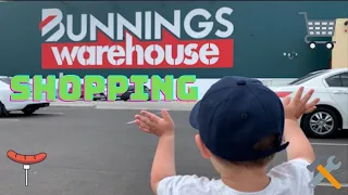 Shopping at Bunning's - Charlie Mark #sausage #bunnings #kids #trolley