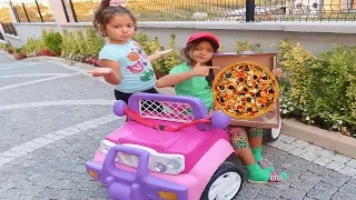 Öykü'nün Pizzasını Kim Yedi! Pizza Delivery to our house from Food Truck! Fun Kids Video