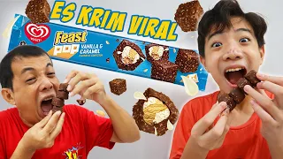 BORONG ES KRIM KOTAK VIRAL ! TANTANGAN MAKAN XAVIER VS PAPA ! CnX Adventurers