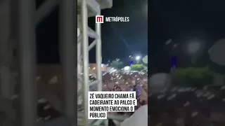 Zé Vaqueiro chama fã cadeirante ao palco e momento emociona o público