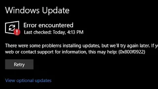 Fix Windows 10 Update Error 0x800f0922