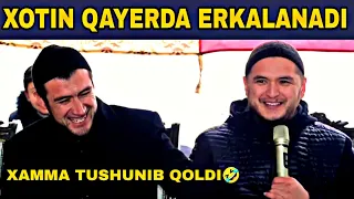 Xotinni qayerda erkalatish kerak 😁 | Kulmagan odam qolmadi | Sardor domla