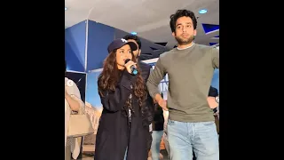 SajalAly and BilalAbbasKhan At Emporium Mall  to promote their movie "khel khel mein"