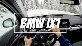 BMW iX1 - POV Driving in Snow (4K)