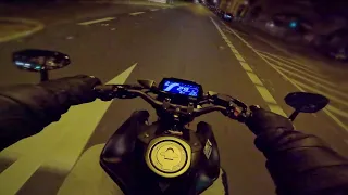 NIGHT RIDE POV | YAMAHA MT-125 Full AKRAPOVIC💥(Pops, bangs, crackles)|Way home from University (4K)