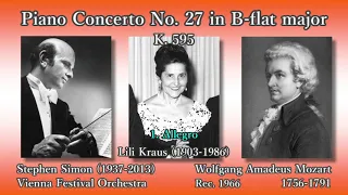 Mozart: Piano Concerto No. 27, Kraus & Simon (1966) モーツァルト ピアノ協奏曲第27番 クラウス＆サイモン