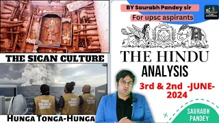 The Hindu  Editorial & News Analysis II  Hunga Tonga , Sican culture I 3rd & 2nd June  2024