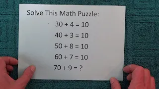 A Great Math Puzzle, Plus the Solution (A Step by Step Full Explanation is Included)