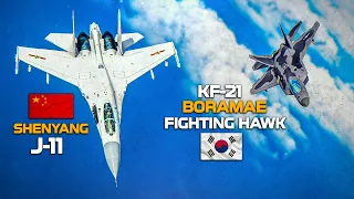 South Korean KF-21 Boramae Vs China Shenyang J-11 DOGFIGHT | Digital Combat Simulator | DCS |