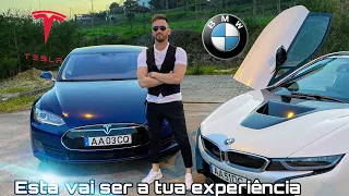 GIVEAWAY, UMA EXPERIÊNCIA DO FUTURO! BMW I8 e TESLA MODEL S