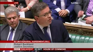 Justice Secretary Robert Buckland closes the EU (Withdrawal Agreement) Bill debate