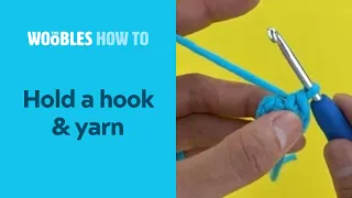 How to hold a crochet hook and yarn for beginners