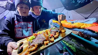 48 Hour Ice Camping Surf N' Turf With Mav