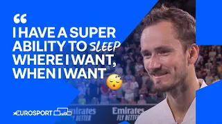 Daniil Medvedev reflects on his recent late night finish, CRAZY sleeping pattern and victory 😴🇦🇺