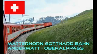 Swiss Trains: On board the Matterhorn Gotthard Bahn - Andermatt to Oberalppass