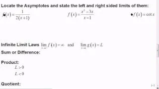 Mr Joyce - Calculus AP Infinite Limits II