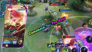 comeback Ter the best, Melissa mlbb gameplay solo rank in mobile legends