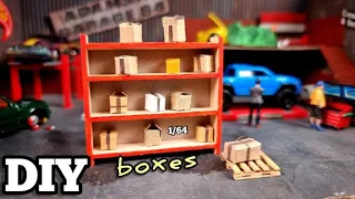 DIY miniature 1:64 box for hot wheels garage display