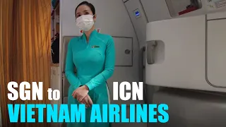 【4k 60fps】 VIETNAM AIRLINES REVIEW -  Vietnam HO CHI MINH CITY to Seoul INCHEON VN408