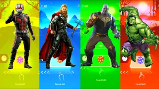 Ant Man 🆚 Thor 🆚 Thanos 🆚 Hulk | Marvel Comics | Tiles Hop Fun Ball