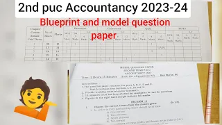 2nd puc accountancy blue print and model question paper 2023-24