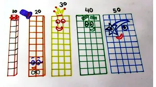 LEARN TO DRAW NUMBERBLOCKS 10,20,30,40,50,60,70.80,90 AND 100 FOR KIDS