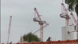Tower crane🏗️ accident in construction🏢🏢 #crane