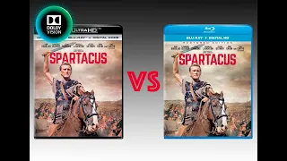 ▶ Comparison of Spartacus 4K (NEW 4K DI) Dolby Vision vs 2015 DIGITAL RESTORATION Version