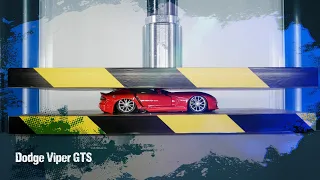 Crushing Dodge Viper GTS Model Toy Car 4K UHD Video