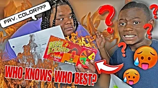 WHO KNOWS WHO BEST | BEAN BOOZLED FIERY FIVE CHALLEGE (HILARIOUS) 🔥😂